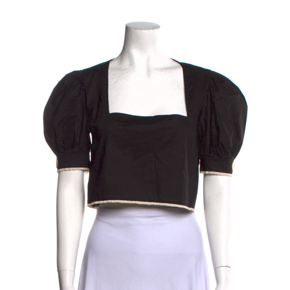 Maison Cleo Black Crop Top